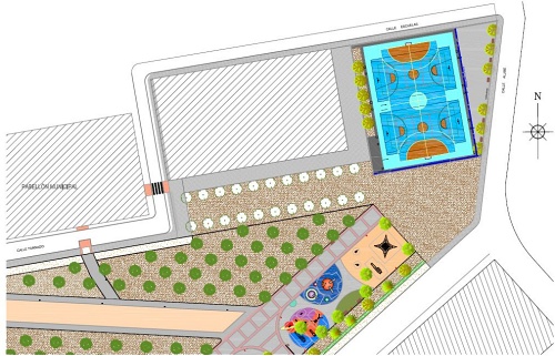 Habrá una pista polideportiva en el Parque García Lorca de San Agustín