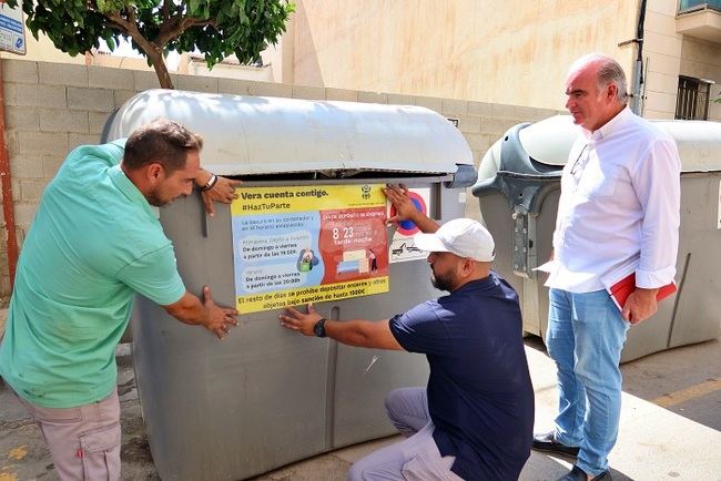 A qué hora hay que tirar la basura en Vera