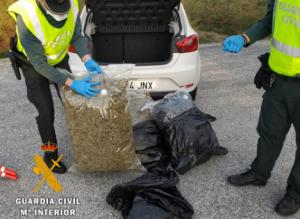 Un detenido con 30 kilos de marihuana en un control por #COVID19