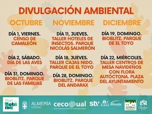 Almería programa este otoño ocho actividades medioambientales en cuatro parques