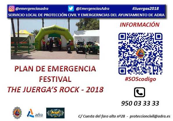 Códigos QR para informar del plan de autoprotección del Juergas Rock