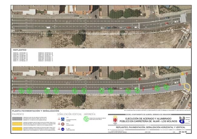 Dos empresas optan por las obras de prolongación del acerado de Carretera de Níjar