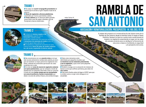 Adjudicada la obra de adecuación de la Rambla San Antonio 