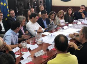 García explica al presidente el operativo de Diputación con motivo de las inundaciones