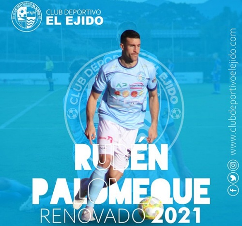 El CD El Ejido renueva a Rubén Palomeque