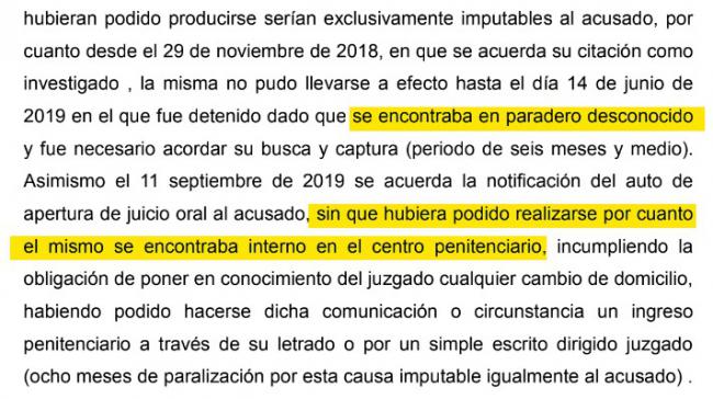 La administración es incapaz de localizar a un preso