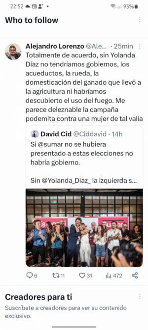 Así se burla el concejal de Podemos de Yolanda Díaz