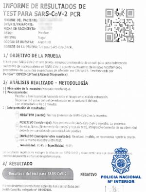 Detenidos en el Puerto de Almería por falsificar PCR negativas