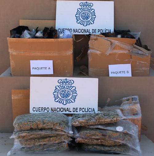 Interceptan 14 kilos de marihuana enviados de Almería a Holanda por mensajería urgente