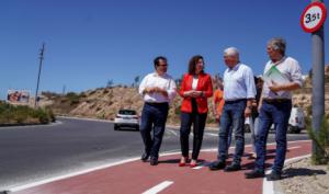 Recta final de las obras del carril bici Almería y Huércal de Almería