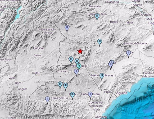 Terremoto de magnitud 4 en Vélez Rubio