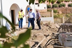 Diputación refuerza el muro que protege la carretera de acceso norte de Canjáyar