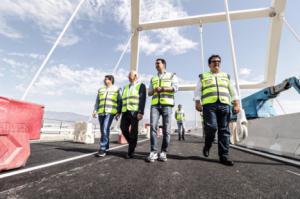 Amat y García visitan el Puente del Cañuelo, por el que ya se puede circular