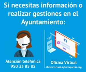 La Oficina Virtual del Ayuntamiento de Roquetas aumenta un 87% su actividad