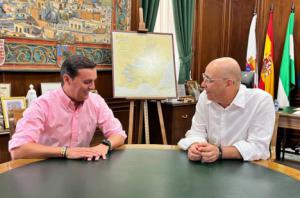 Encuentro de Javier A. García y el presidente de la Mancomunidad del Levante