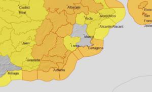 Alerta naranja por viento y oleaje en Almería