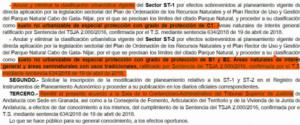 El Algarrobico dejará de ser urbanizable tras la modificación del PGOU de Carboneras