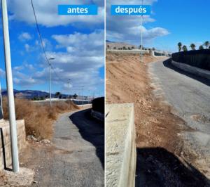 El Ayuntamiento de Roquetas continúa con la limpieza de caminos