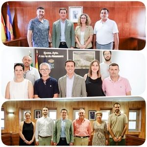 El presidente de Diputación conoce los proyectos de futuro de los nuevos alcaldes de Purchena, Armuña y Rioja