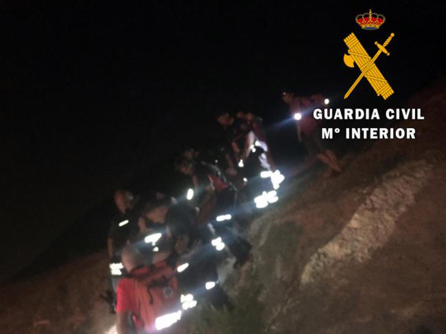 Rescatado un ciclista que cayó por un barranco en Huércal de Almería