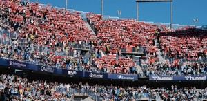 Afición inquebrantable en La Rosaleda