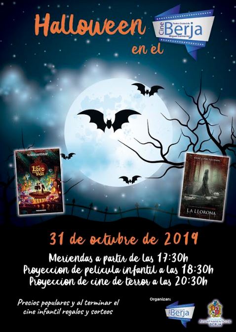 Berja celebra halloween este jueves con una tarde de cine en el Teatro