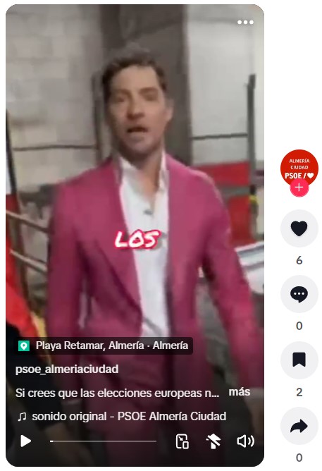 El PSOE de Almería mete a David Bisbal en su campaña