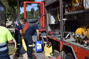 Bomberos Del Poniente Regresan A Vícar Para Colaborar Con el Ayuntamiento En la Desinfección