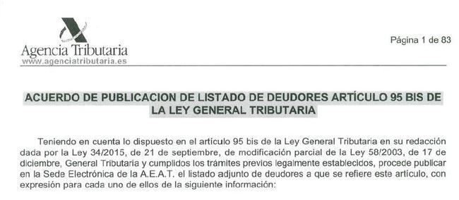 Las empresas de Rifá siguen liderando la morosidad con Hacienda en Almería