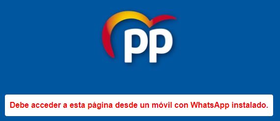 El PP abre un canal pública de wasap