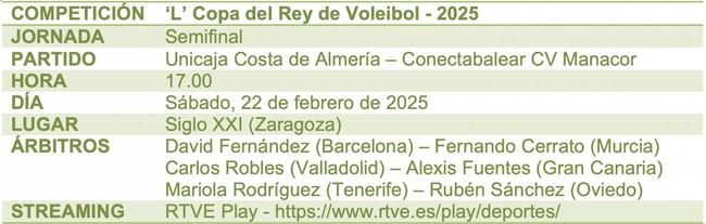 Manacor y Almería se enfrentan en semifinales de la Copa del Rey