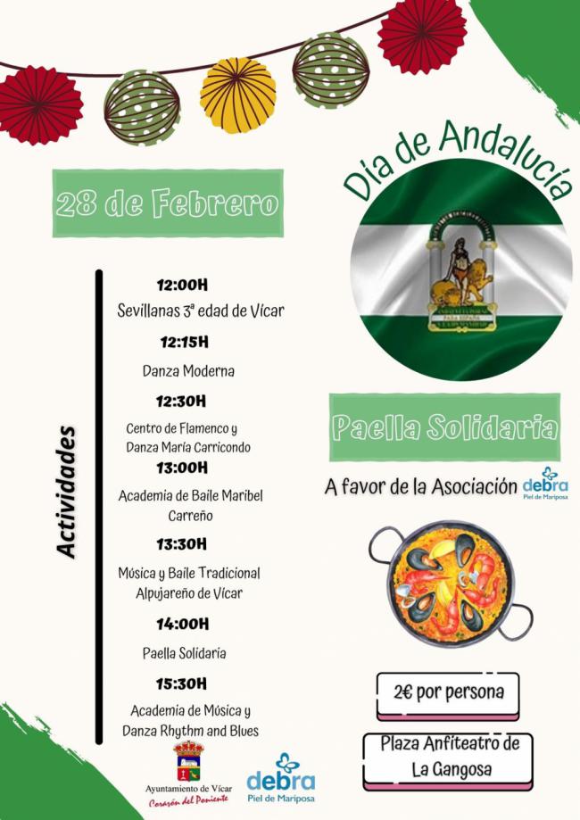 Vícar celebra un nuevo Día de Andalucía solidario