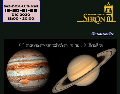 El Planetario de Serón acoge el acercamiento histórico entre Júpiter y Saturno