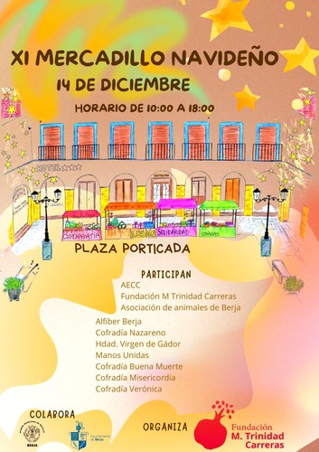 Mercadillo Navideño en Berja este sábado en la Plaza Porticada