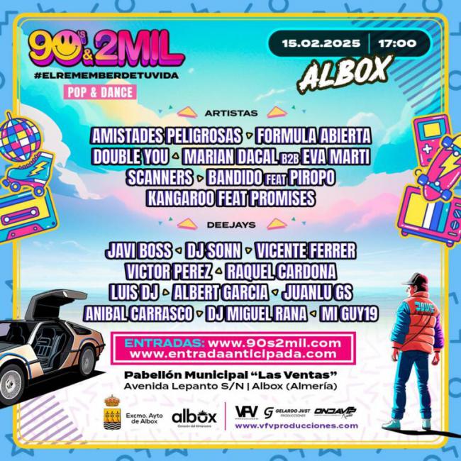 El Festival Remember 90’s & 2000 llega este sábado al municipio de Albox