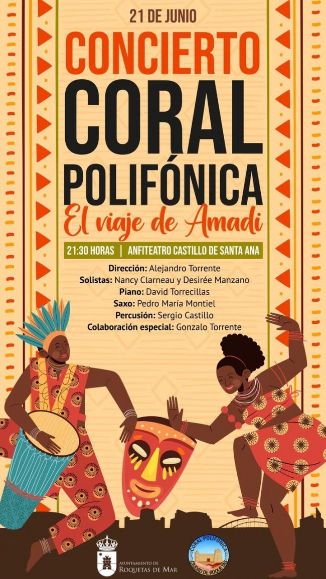 La Coral Polifónica ‘Ciudad de Roquetas’ actúa este viernes en el Anfiteatro