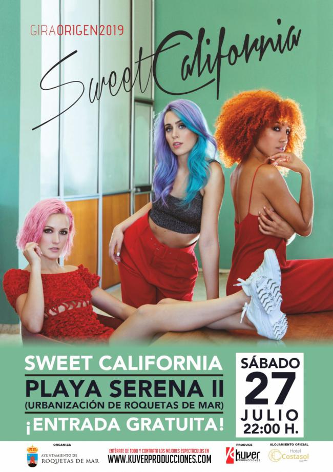 “Sweet California” este sábado en Playa Serena II con entrada libre