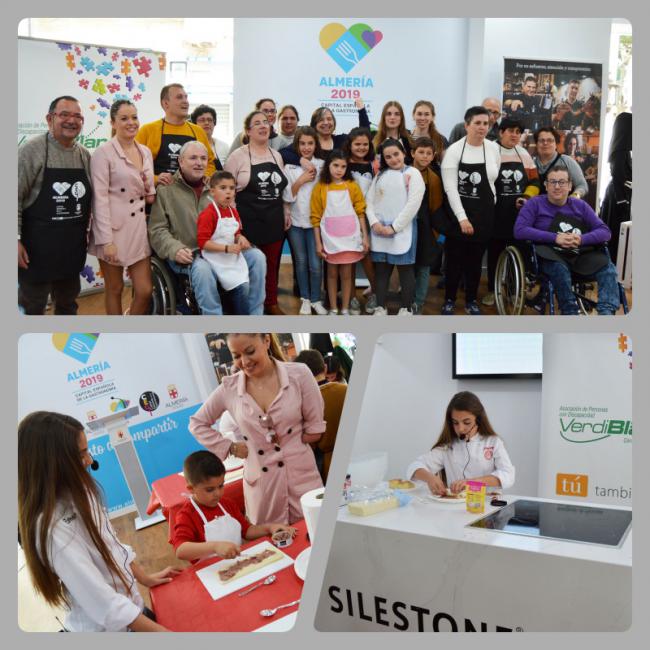 Esther, de Masterchef Junior 5, en un taller inclusivo en Almería 2019