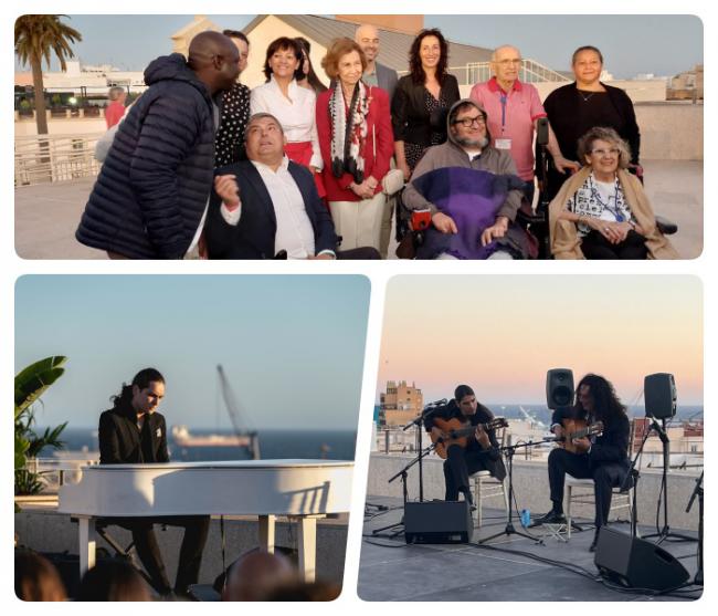 Recepción flamenca a la Reina Emérita en Almería