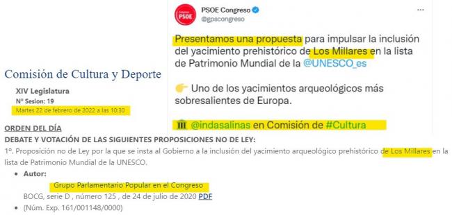 El PSOE se inventa que la moción de Los Millares es suya