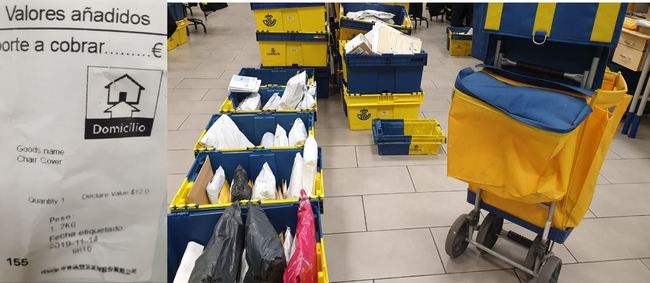 Correos acumula en Almería paquetes de hace casi un mes