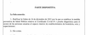 El certificado Covid entrará en vigor la madrugada del domingo al lunes