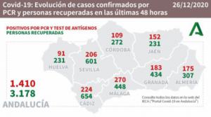 El Día de Navidad deja dos fallecidos por #COVID19 y 175 contagios