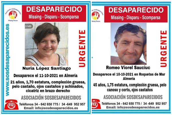 Desaparecen dos personas en Almería