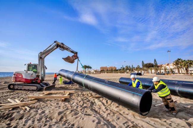 A buen ritmo las obras de la estación de bombeo de aguas pluviales en la Avenida Sudamérica