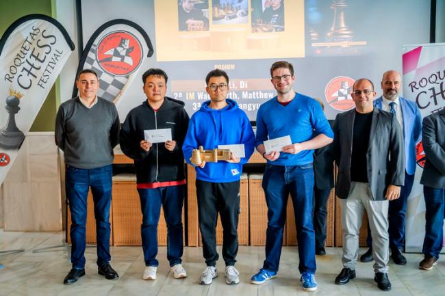 Li Di gana el XXXVI Roquetas Chess Festival con casi 300 participantes internacionales