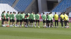 El Almería prepara a puerta cerrada el partido del domingo contra el Córdoba