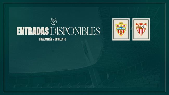 Entradas a la venta para el Almería-Sevilla en Copa del Rey