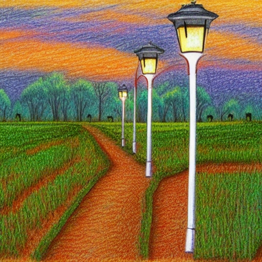 Iluminación de caminos rurales