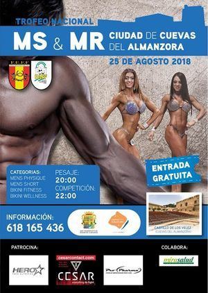 El Circuito Nacional de Fisicoculturismo de la IFBB estará en Cuevas el día 25